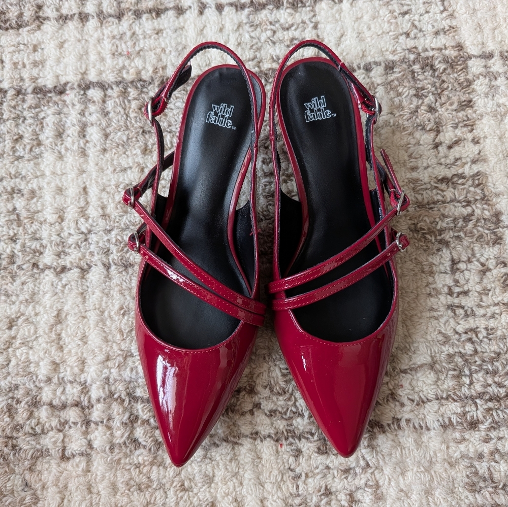Wild Fable Red Patent Heels